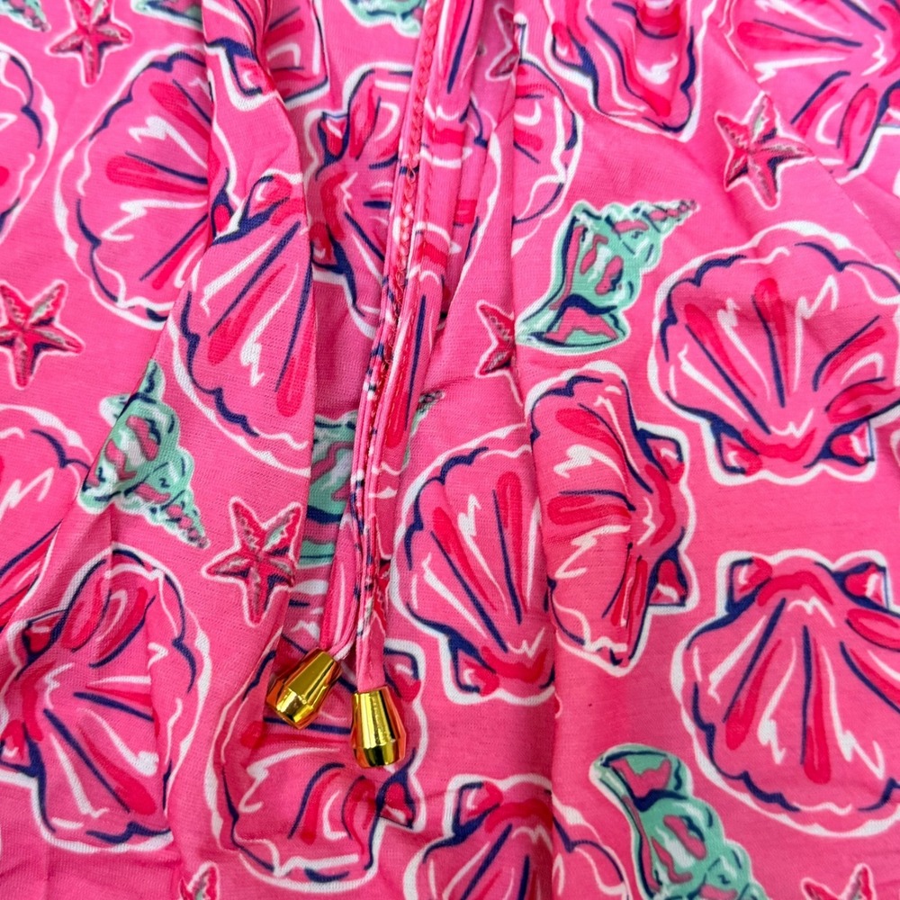 Simply Southern Shorts L/XL Pink Blue Pull On Tassels Beachy Resort Vacation NWT - Picture 2 of 9